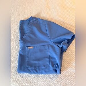 Figs Women's  Catarina one pocket Ceil Blue Top